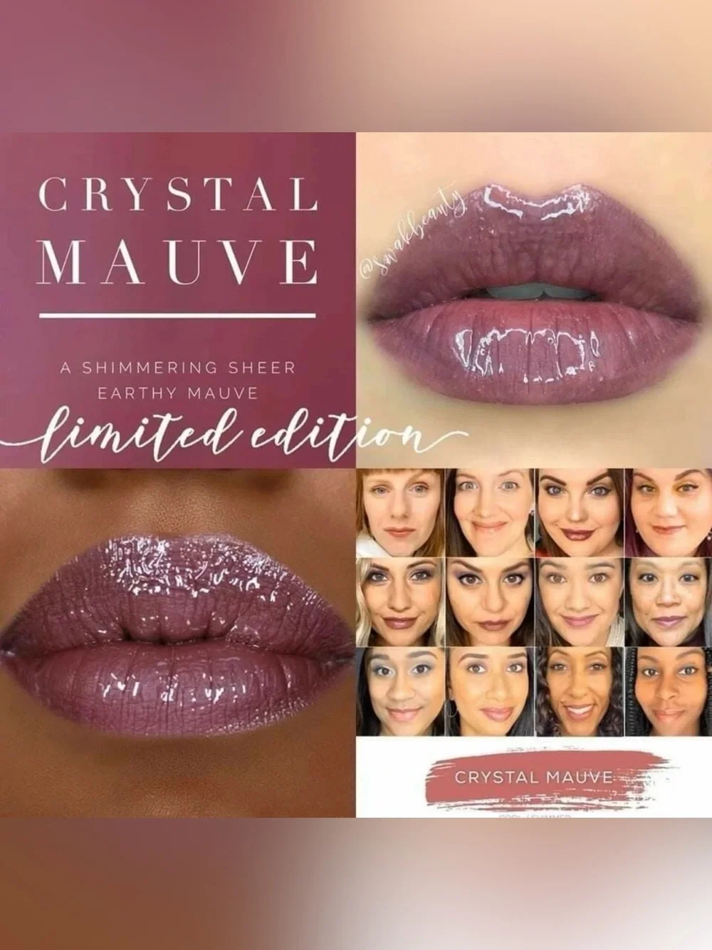 Limited Edition - Crystal Mauve Shimmer Sheer Lipsense- Limited Edition